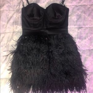 Marciano Ostrich Feather Dress